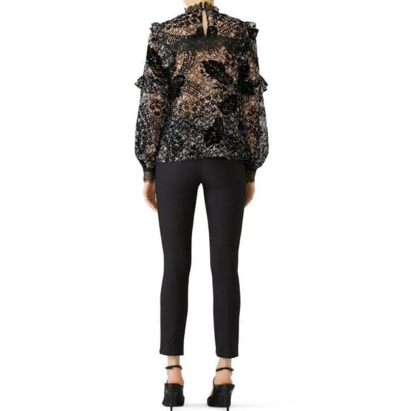 Three Floor Hoodoo Floral Mock Neck Long Sleeves Top Size 12 - Picture 4 of 10